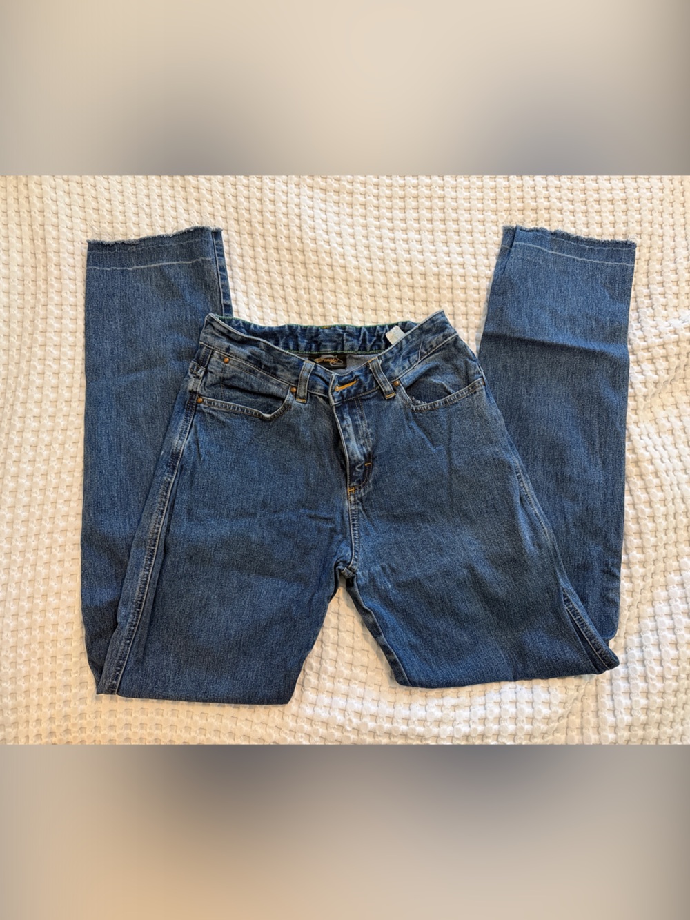 Wrangler Women’s Size 5 Stretch Jeans Blue Denim Straight 34” Inseam